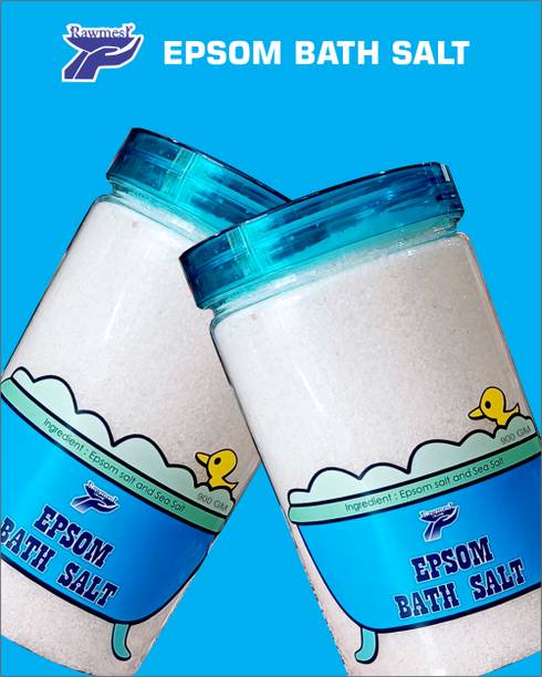 Rawmest Epsom Bath Salt Relieves Muscle Aches and Pain , good for Gardening, White