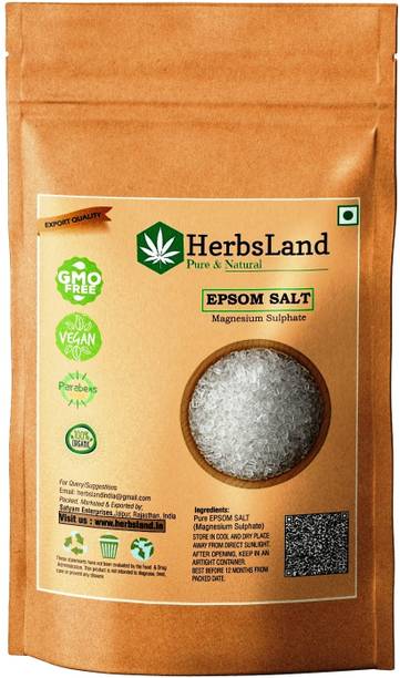 HerbsLand Epsom Salt For Pain Relief, Relaxation, Spa Treatment (200gm) (Pack of 1)