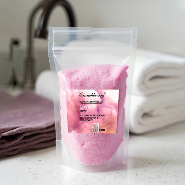 crunchbeerry LOVE ROSE CRYSTAL EPSOM SALT FOR Muscle Relief, Relieves Aches & Pain