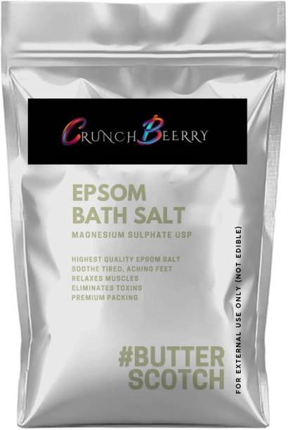 crunchbeerry Epsom Salt With Butter Scotch Flavour For Bath, Foot, Sleep, Muscle Relief