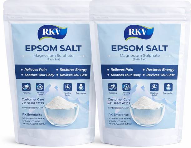 RKV Epsom Salt PACK OF 2 (450GMX2),Magnesium Sulphate, Foot Soak & Relaxing Bath
