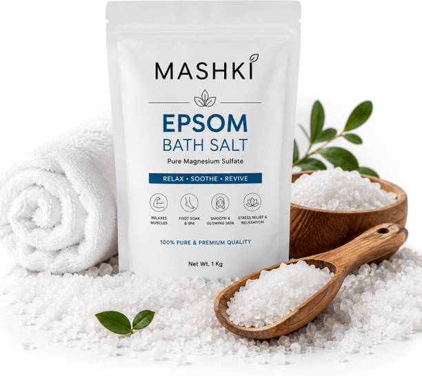 MASHKI Premium Desi Epsom Salt for Bath Tub, Foot Soak & Body Relaxation
