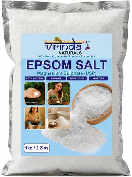 Vrinda Naturals Pure Magnesium Sulphate Salt for Pain Relief & Relaxing Bath