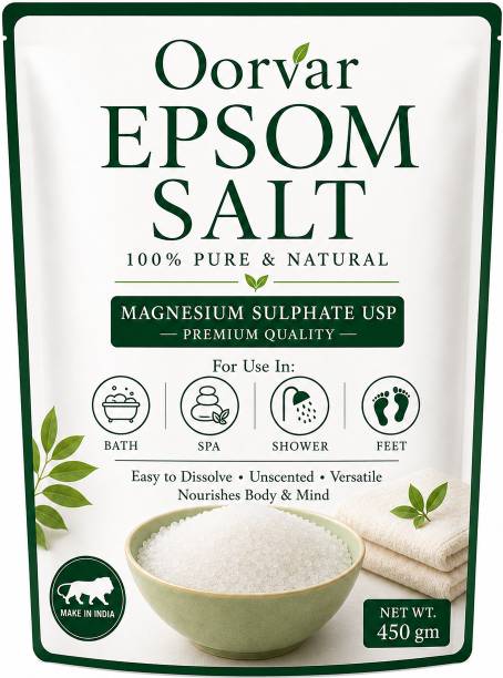 Oorvar Pure Epsom Salt Crystals for Bath, Muscle Relief, Aches & Pain
