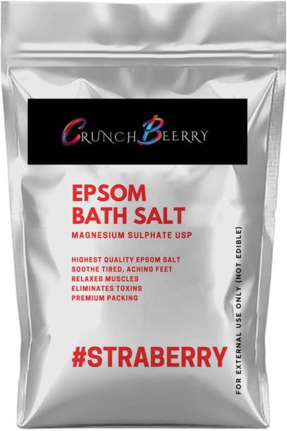 JAINIK Epsom Strawberry Bath Salt for Body & Foot Spa, Calming, Relaxing, Aromatherapy