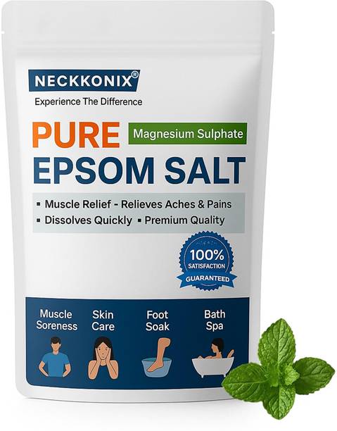 Neckkonix Epsom Salt Magnesium Sulphate 1 Kg For Relaxation Muscle Relief Bath & Feet Soak