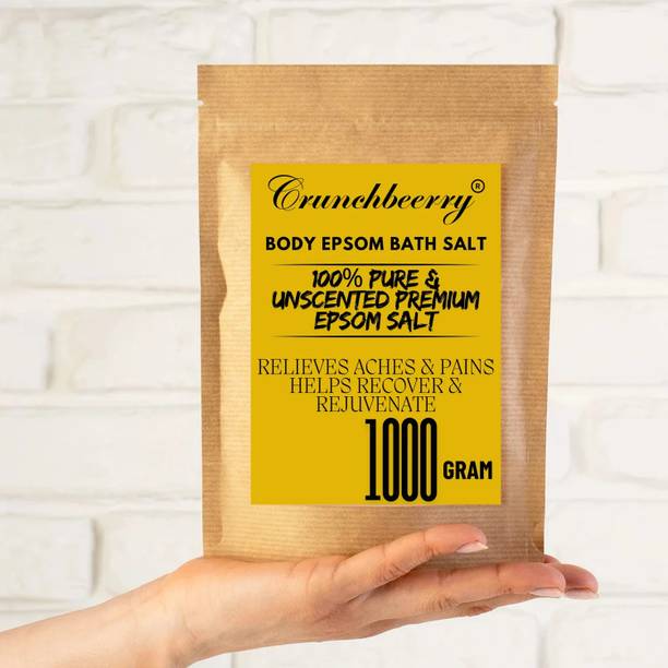 crunchbeerry PREMIUM Epsom Bath Salt Crystal And Bath, For Muscle Relief Aches & Pain.
