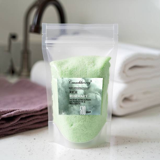 crunchbeerry RICH ROSEMARY CRYSTAL EPSOM SALT FOR Muscle Relief, Relieves Aches & Pain