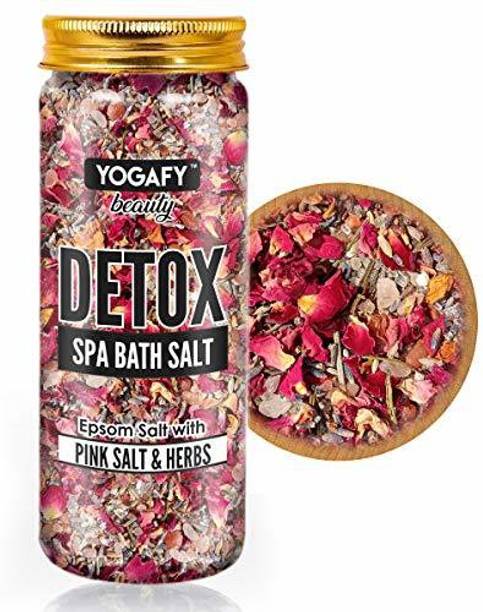 YOGAFY Epsom Bath Salt With Pink Salt And Herbs (250 gm) ||Jar Pack||