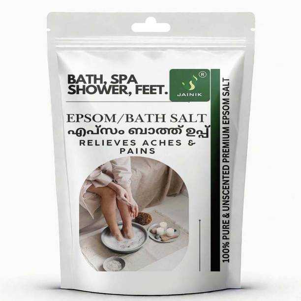 JAINIK Epsom Bath Salt Crystal and Bath, For Muscle Relief, Relieves Aches & Pain