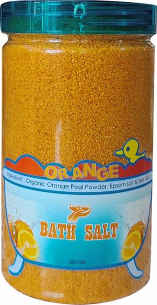 Rawmest Orange Epsom Bath Salt for Detox Bath,Foot Spa,Relaxation & Reduced Inflammation