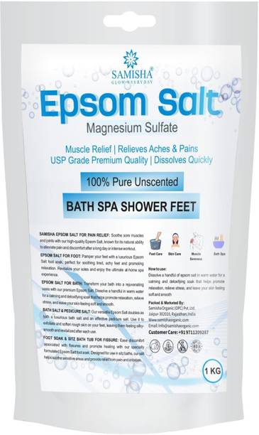 Samisha USP Grade Premium Quality Epsom Salt for Muscle Relief | Aches & Pains