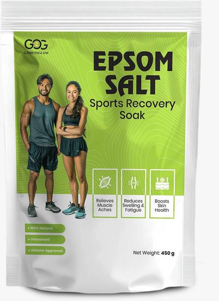 Gameonglow Sports Recovery Epsom Salt – 100% Natural Magnesium Sulfate, 450g
