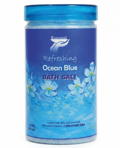 Rawmest Passport Deo flavored Ocean Blue Bath Salt with joyful essence