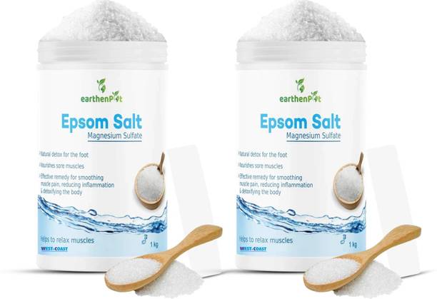 EarthenPot Epsom Salt granule for Foot Bath Body Relax Muscle Relieves Aches Pain-Pack Of 2