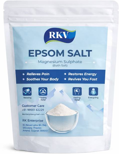 RKV Epsom Salt PACK OF 3 (450GMX3),Magnesium Sulphate, Foot Soak Relaxing Bath salt