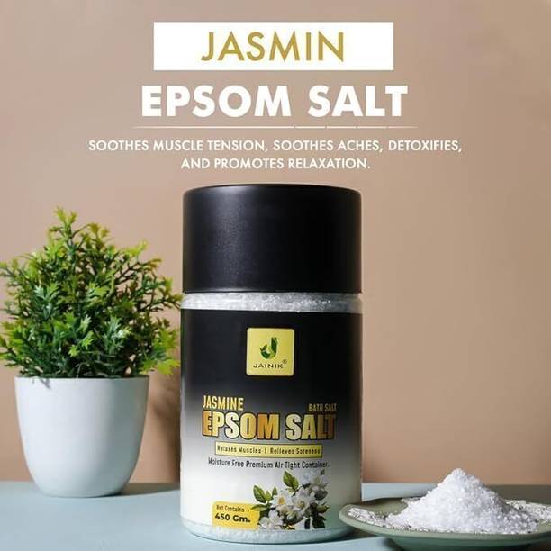 JAINIK Epsom Salt For Muscle Relief, Relieves Aches Pain -jasmin-450gm