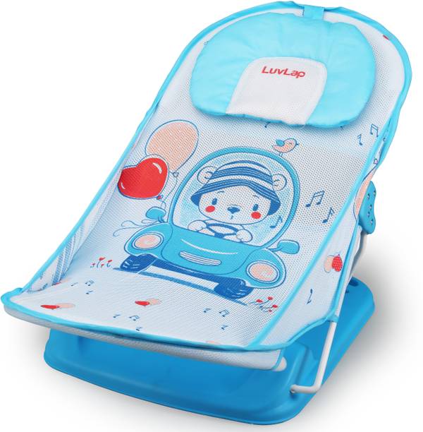 LuvLap Happy Wheels Baby Bather for Baby 0-12 Months,3 Position Adjustable, Baby Bath Seat