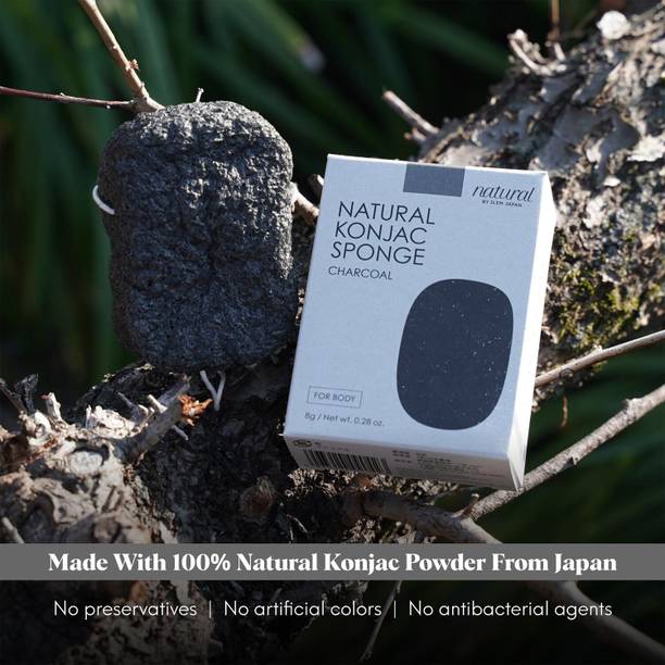 ILEM JAPAN Natural Konjac Sponge Body (Charcoal)