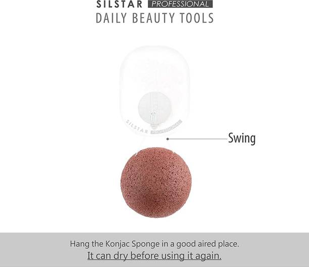 slistar 100% Natural Soft Facial and Body KONJAC Bath Sponge for Natural Glow