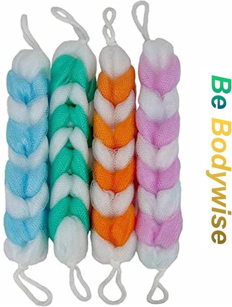 Be Bodywise Dual-color braided loofah for shower use