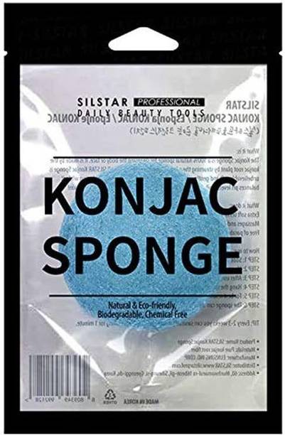 slistar 100% Natural Soft Facial and Body KONJAC Bath Sponge for Natural Glow