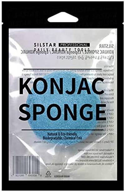slistar 100% Natural Soft Facial and Body KONJAC Bath Sponge for Natural Glow