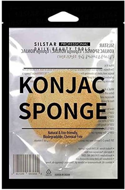 silstar professional KONJAC Sponge Facial Sponge Bath Sponge Amazing Cleansing for Dry