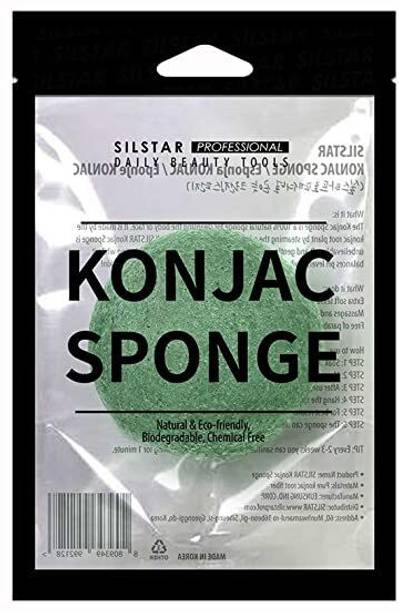 silstar professional KONJAC Sponge Facial Sponge Bath Sponge Amazing Cleansing for Dry