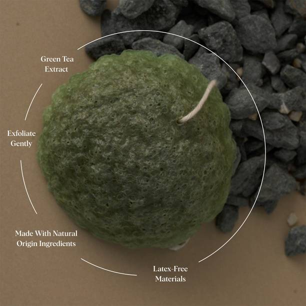 ILEM JAPAN Natural Konjac Sponge Face (Green Tea)