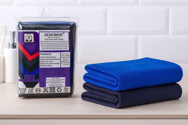 ZEDFIBER Microfiber 400 GSM Face, Hand Towel