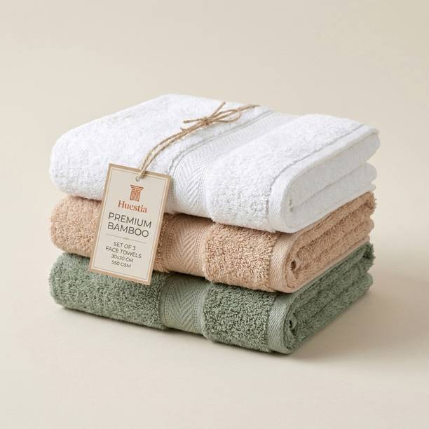 Huestia Bamboo 550 GSM Face Towel Set