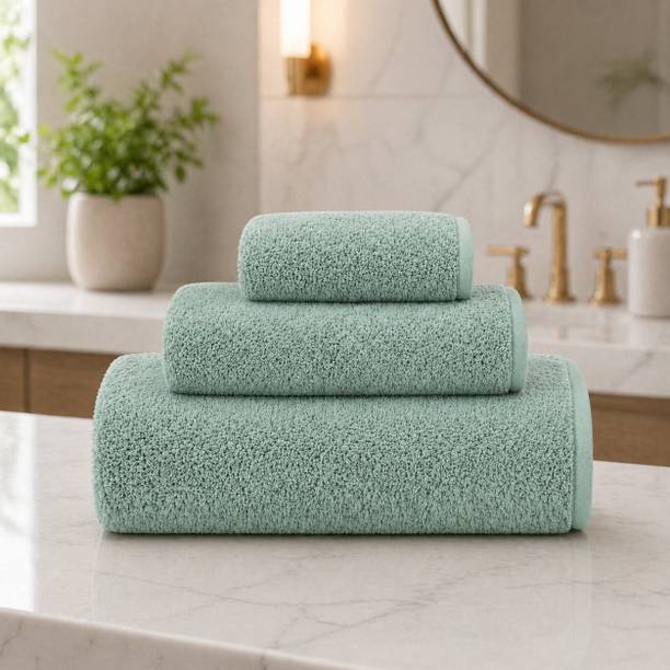 Fezora Microfiber 350 GSM Bath, Face, Hand Towel Set