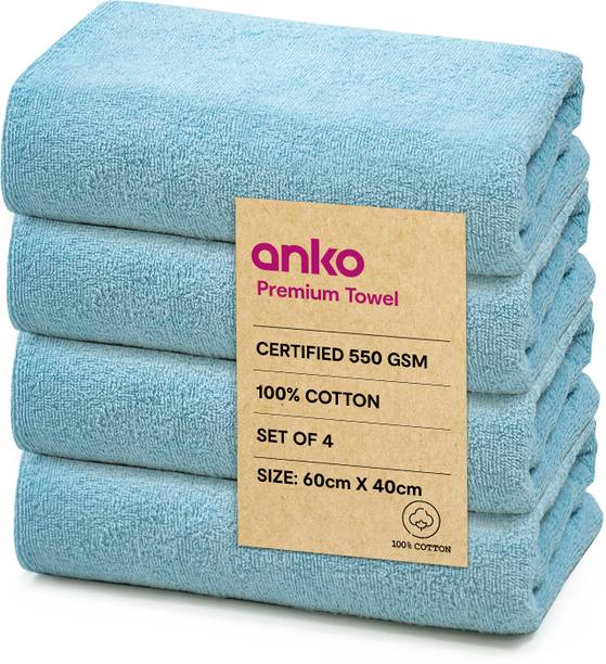 anko Cotton 550 GSM Malmo 100% Cotton- Blue, 60 x 40 cm Hand Towel Set