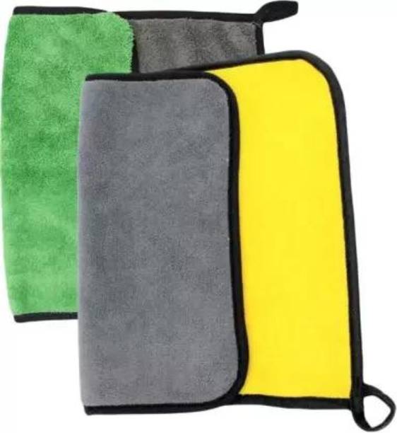 Shreejee Pack of 2 Greensify Vehicle Washing high-quality cleaning cloths Wet and Dry Microfiber Cleaning Cloth