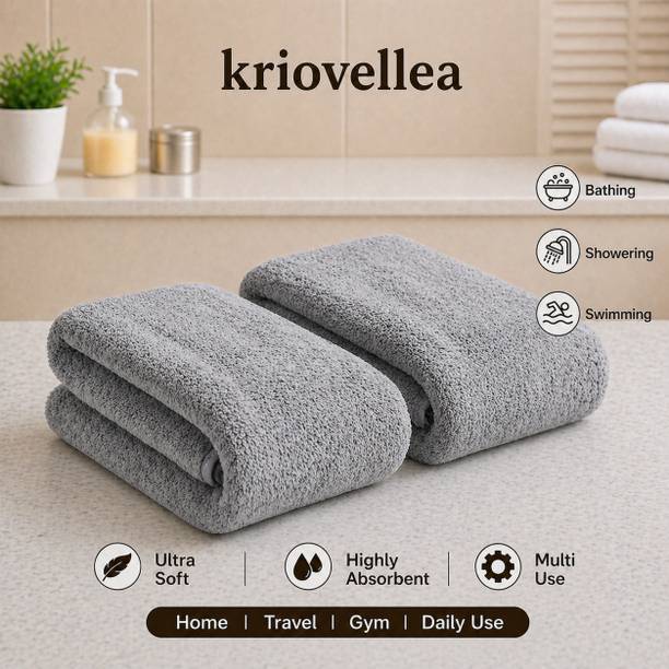 KRIOVELLEA Microfiber 500 GSM Bath, Beach, Sport Towel Set