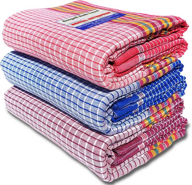 Bengal Enterprise Cotton 150 GSM Bath, Hair, Beach Gamcha