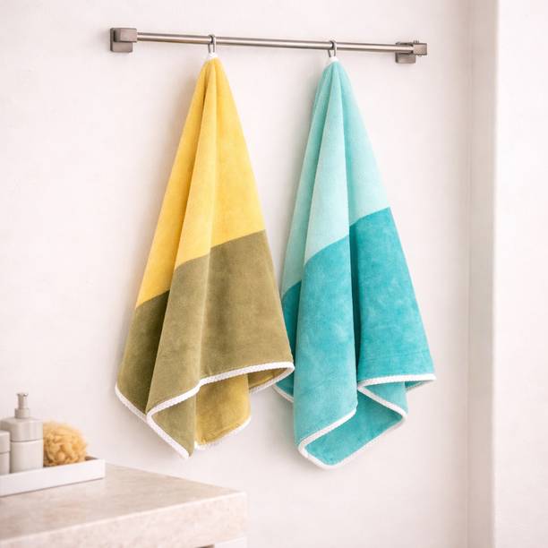 Ojalika Fashion Microfiber 480 GSM Bath, Beach, Face, Hair, Sport Towel Set