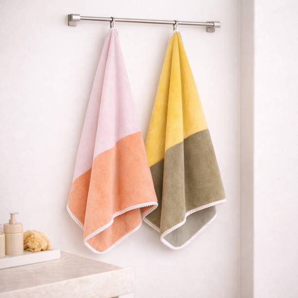 Ojalika Fashion Microfiber 480 GSM Bath, Beach, Face, Hair, Sport Towel Set