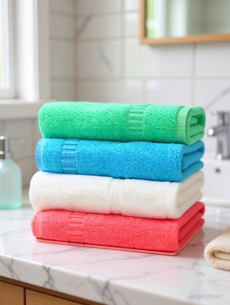SS jayanthi enterprises Cotton 400 GSM Bath, Beach Towel Set