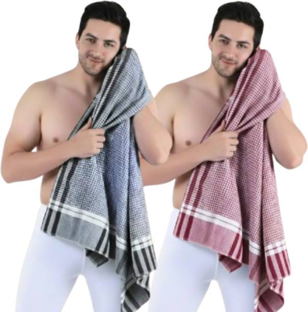 SHREEVISH Cotton 300 GSM Bath, Beach, Face, Hair Gamcha Set