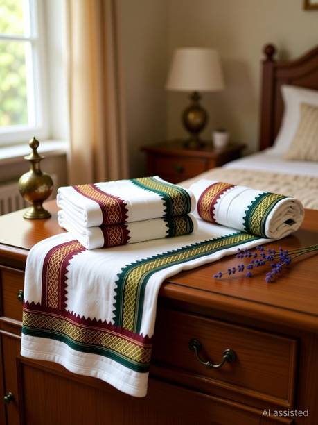 LT TEXTILE HUB Cotton 300 GSM Bath, Hand, Face Gamcha