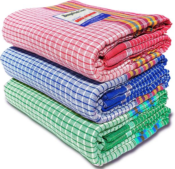 Bengal Enterprise Cotton 300 GSM Hair, Bath Gamcha