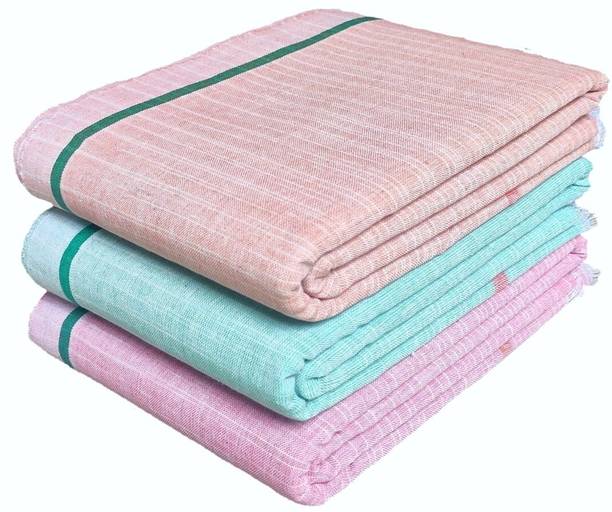 Mk weaves Cotton 300 GSM Bath, Hand, Face, Hair, Sport Gamcha Set