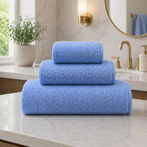 Fezora Microfiber 350 GSM Bath, Face, Hand Towel Set
