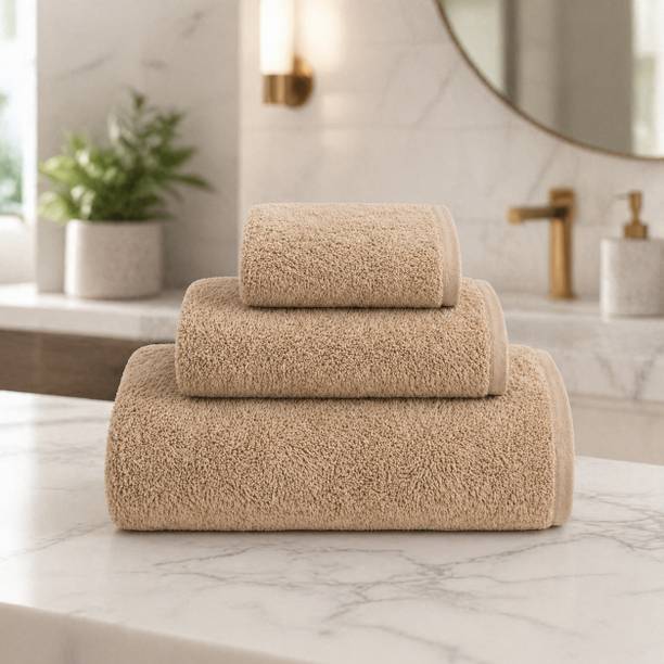 Fezora Microfiber 350 GSM Bath, Face, Hand Towel Set