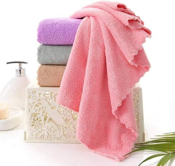 Little Boo Microfiber, Cotton 250 GSM Bath, Face, Hair, Hand Towel Set