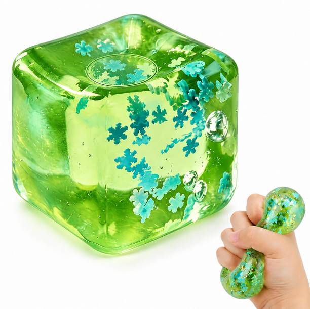 Grafite Snowflake Ice Cube Squishy Stress Relief Fidget Toy, 5.5 cm, 160 g Bath Toy