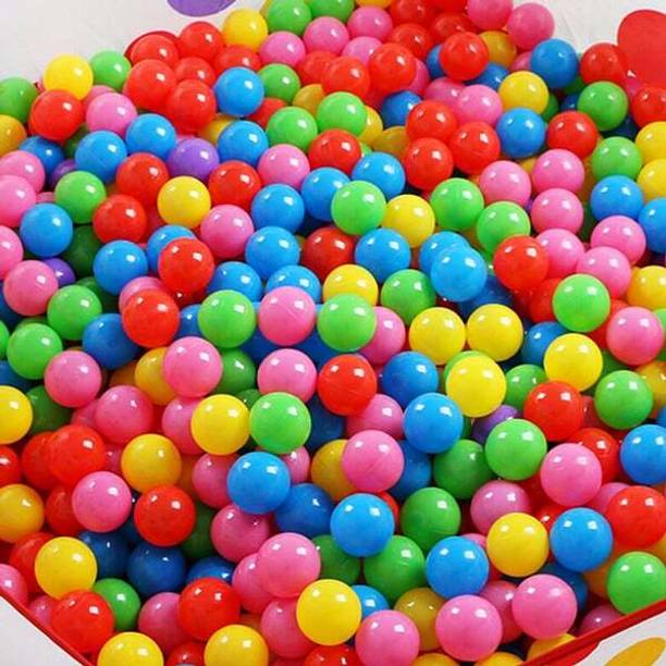 MINIKIDZ 48 Baby Premium Multicolour Balls for Kids Pool Pit/Ocean Ball Without Sharp Edges Soft Balls for Toddler Play Tents & Tunnels Indoor & Outdoor Bath Toy