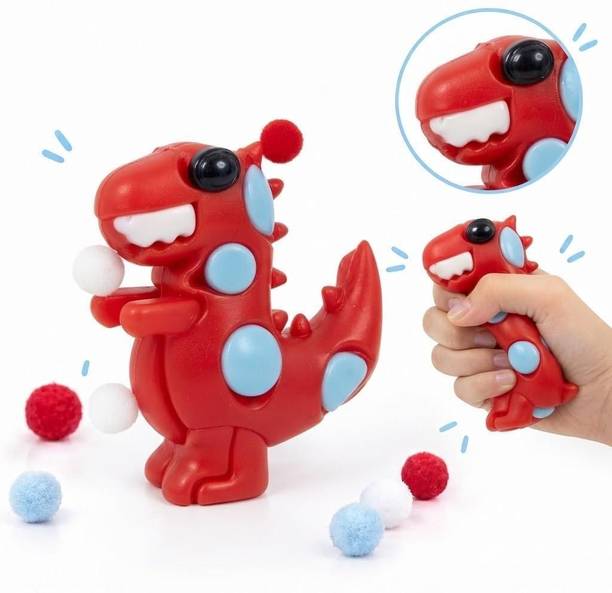 katty mao Red Dinosaur Squishy Toy, Dinosaur Fidget & Sensory Toy, Stress Relief Squishy Bath Toy
